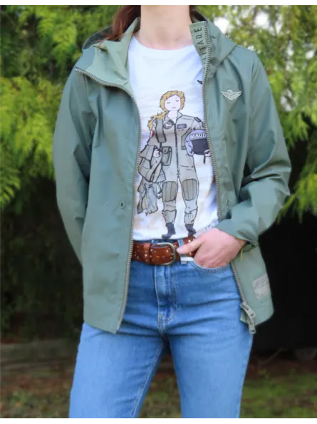 Veste imperméable à capuche Aeronautica Militare